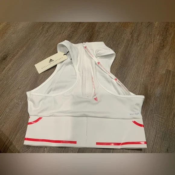 Adidas Stella McCartney Women's White Running Crop Top GU9459 Sz M - Picture 7 of 9